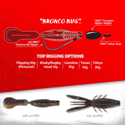 CrushCity Rapala Bronco Bug Soft Plastic Lure | Bass, Carp & Camping