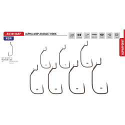 Mustad Alpha Grip Assault Hooks for Tight Cover Fishing | Bass, Carp & Camping