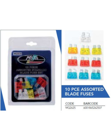 Leisure Quip Assorted 12V Blade Fuses 10 Piece | Bass, Carp & Camping