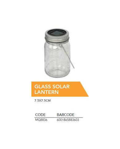 Leisure Quip Glass Solar Lantern 7.5cm | Camping Light | Bass, Carp & Camping