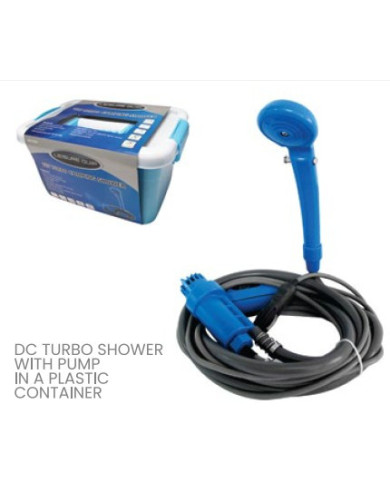 Leisure Quip Turbo Shower with Pump 12V DC | Camping Gear | Bass, Carp & Camping
