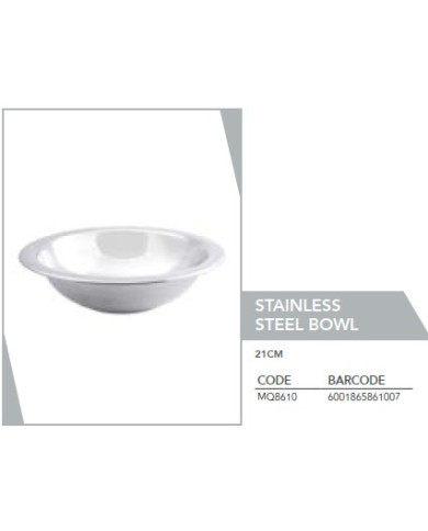 Leisure Quip Stainless Steel Bowl - 210mm | Camping & Fishing Gear
