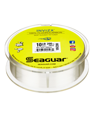 Seaguar InvizX Fluorocarbon Bass Fishing Line | Bass, Carp & Camping