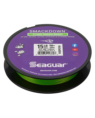 Seaguar Smackdown Flash Green Braid Bass Fishing Line | Bass, Carp & Camping