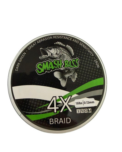Smash Bass 4 Core Braided Fishing Line | Bass, Carp & Camping