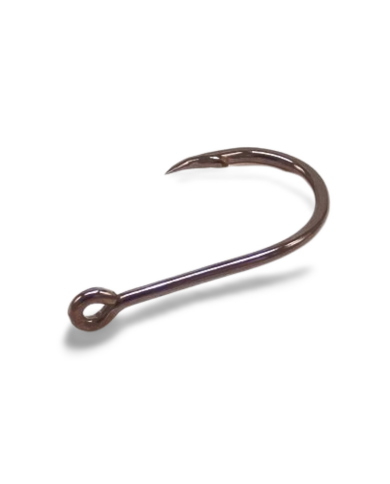 LAND-IT Circle Black Nickel Offset Fishing Hook | Bass, Carp & Camping