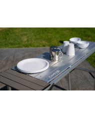 Multiuse Fold Flat Aluminium Double Wash-Up Stand & Table | Bass, Carp & Camping