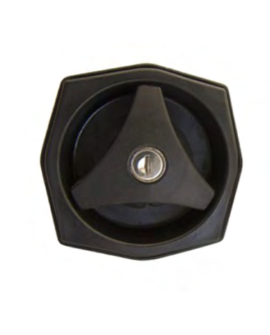 Complete Caravan Door Lock Black Polyamide with Keys | Bass, Carp & Camping