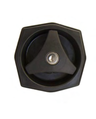 Complete Caravan Door Lock Black Polyamide with Keys | Bass, Carp & Camping