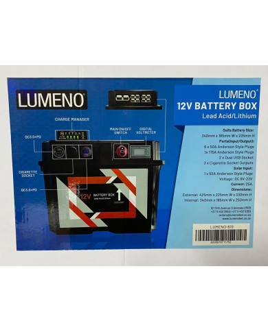 LUMENO-619 Battery Box | Fishing, Camping & 4x4 | Bass, Carp & Camping