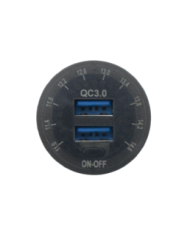 LUMENO Dual QC USB Charger & Voltmeter for Caravans, Campers, Boats & Cars | Bass, Carp & Camping