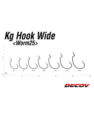 Decoy Worm25 KG Wide Gap Hook | Super Wide Worm Hook | Bass, Carp & Camping