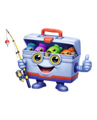 Smile Kiddies Blue Tackle Box | Kids Fishing Tackle Box | Bass, Carp & Camping