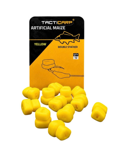 Tacticarp Artificial Double Stacked Yellow Maize | Carp Fishing Baits | Bass, Carp & Camping