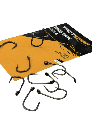 Tacticarp Straight Wide Gape Specimen Carp Hooks | Bass, Carp & Camping