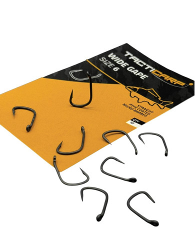 Tacticarp Straight Wide Gape Specimen Carp Hooks | Bass, Carp & Camping