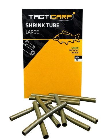 Tacticarp 3.6mm Green Medium Shrink Tube 10 Pack | Bass, Carp & Camping