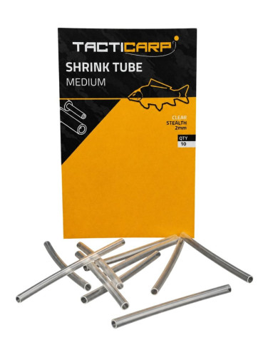 Tacticarp 2mm Clear Medium Shrink Tube 10 Pack | Bass, Carp & Camping