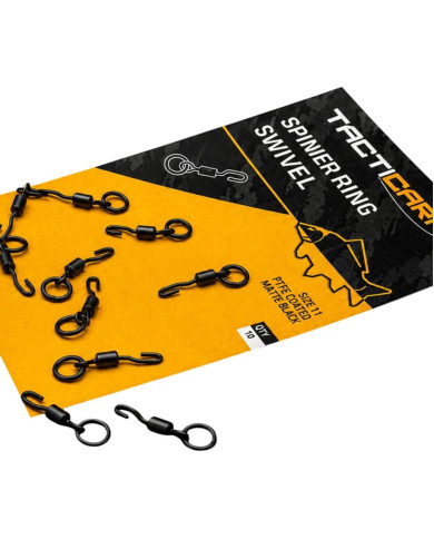 Tacticarp Size 11 Spinner Ring Swivel | Strong Carp Fishing Rig Connector | Bass, Carp & Camping