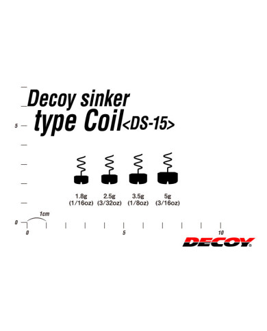 Decoy DS-15 Neko Sinker Coil Type Weight | Bass, Carp & Camping