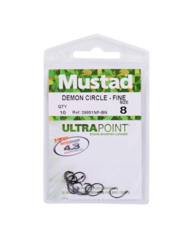 Mustad UltraPoint Demon Circle Hook | Catch & Release Hooks | Bass, Carp & Camping