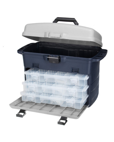 BCC Terminal Tackle Box | 3 Tackle Trays & Adjustable Carry Strap | Bass, Carp & Camping