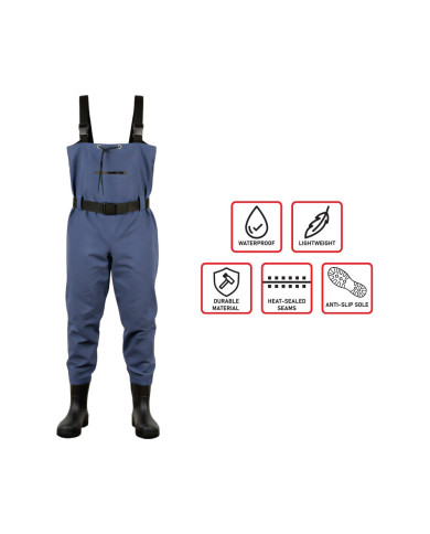 BAT Echo Chest Waders | Durable PVC Fishing Waders | Bass, Carp & Camping