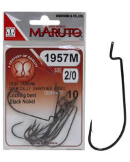 Maruto Offset Shank Worm Hook 1957M Heavy Gauge | Bass, Carp & Camping