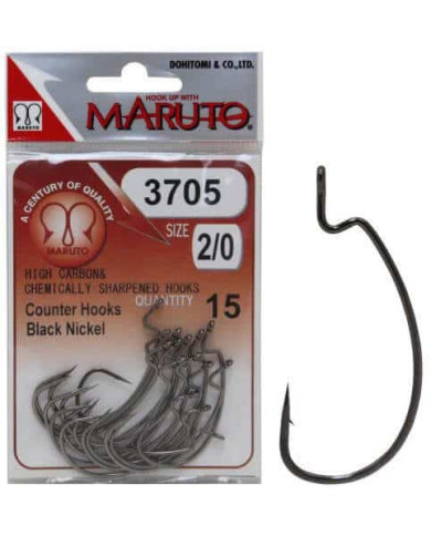 Maruto Wide Gap Worm Hook 3705 | Bass, Carp & Camping