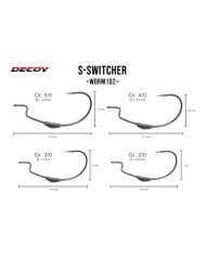 Decoy Worm102 Keel Weighted Switcher Hook | Bass, Carp & Camping