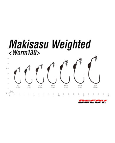 Decoy Worm130 Makisasu Weighted Keel Hook | Bass, Carp & Camping