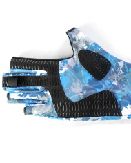 Blue Rorschach Sun Protection Gloves | Bass, Carp & Camping