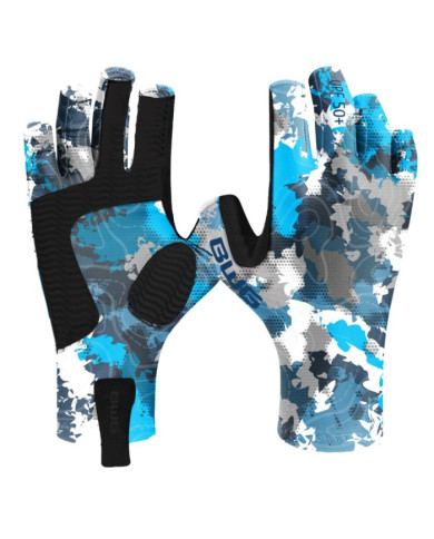 Blue Rorschach Sun Protection Gloves | Bass, Carp & Camping
